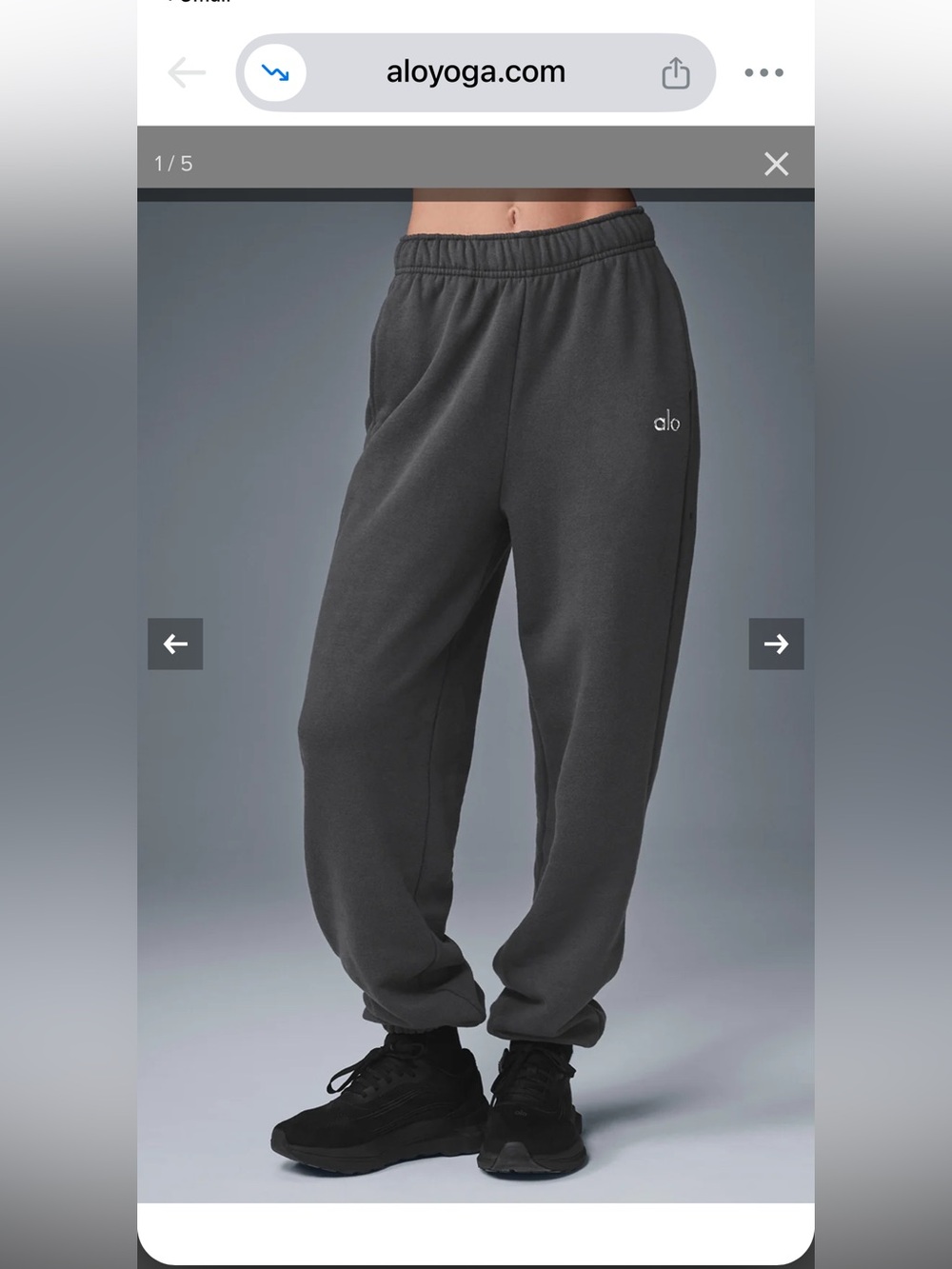 ALO Yoga Women Grey Logo Joggers